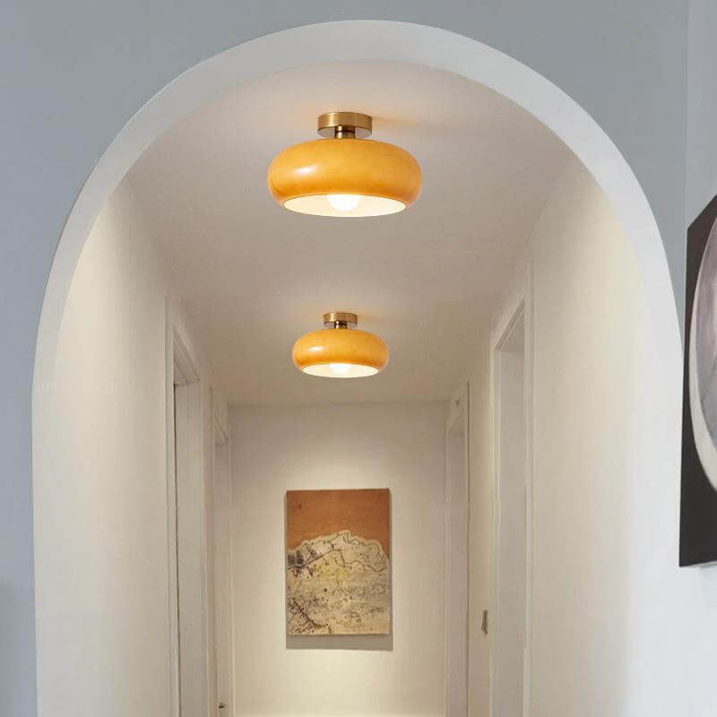 Mid-Century Round Ceiling Light Fixture
