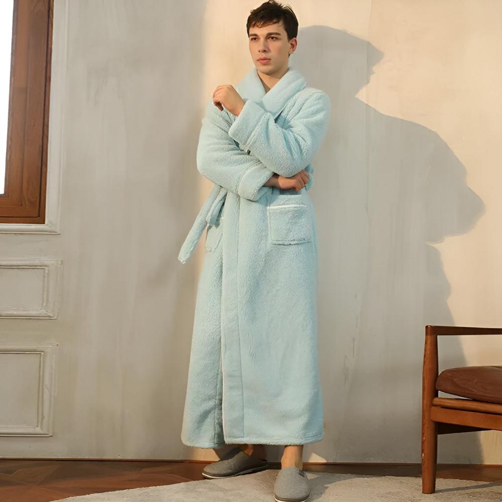 Belt Tie Pockets Bathrobe