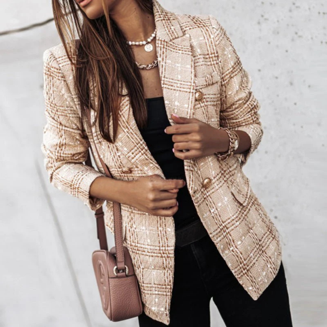 Women's Plaid Blazer Jacket | Casual