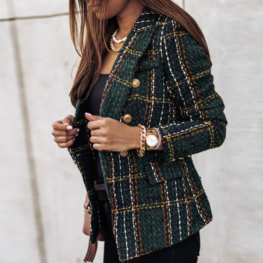 Women's Plaid Blazer Jacket | Casual