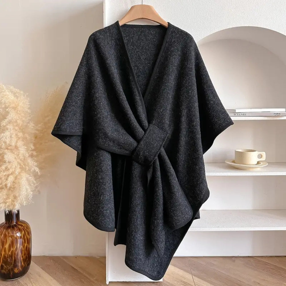 Knitted Poncho Shawl Coat