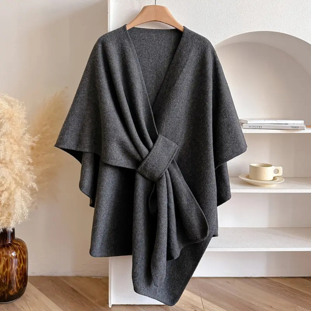 Knitted Poncho Shawl Coat