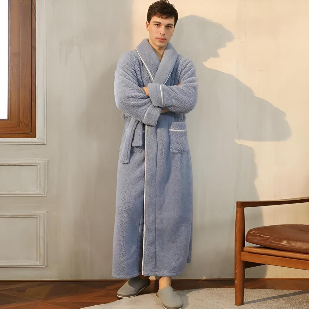 Belt Tie Pockets Bathrobe