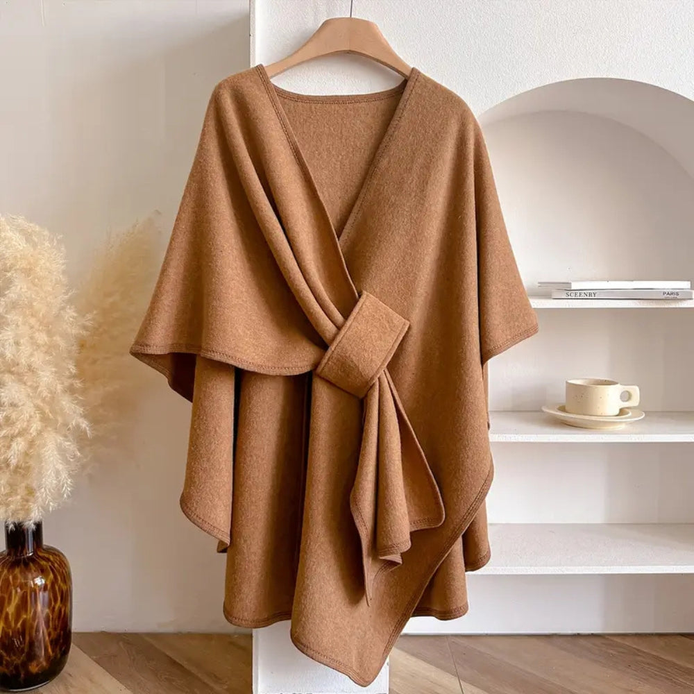 Knitted Poncho Shawl Coat