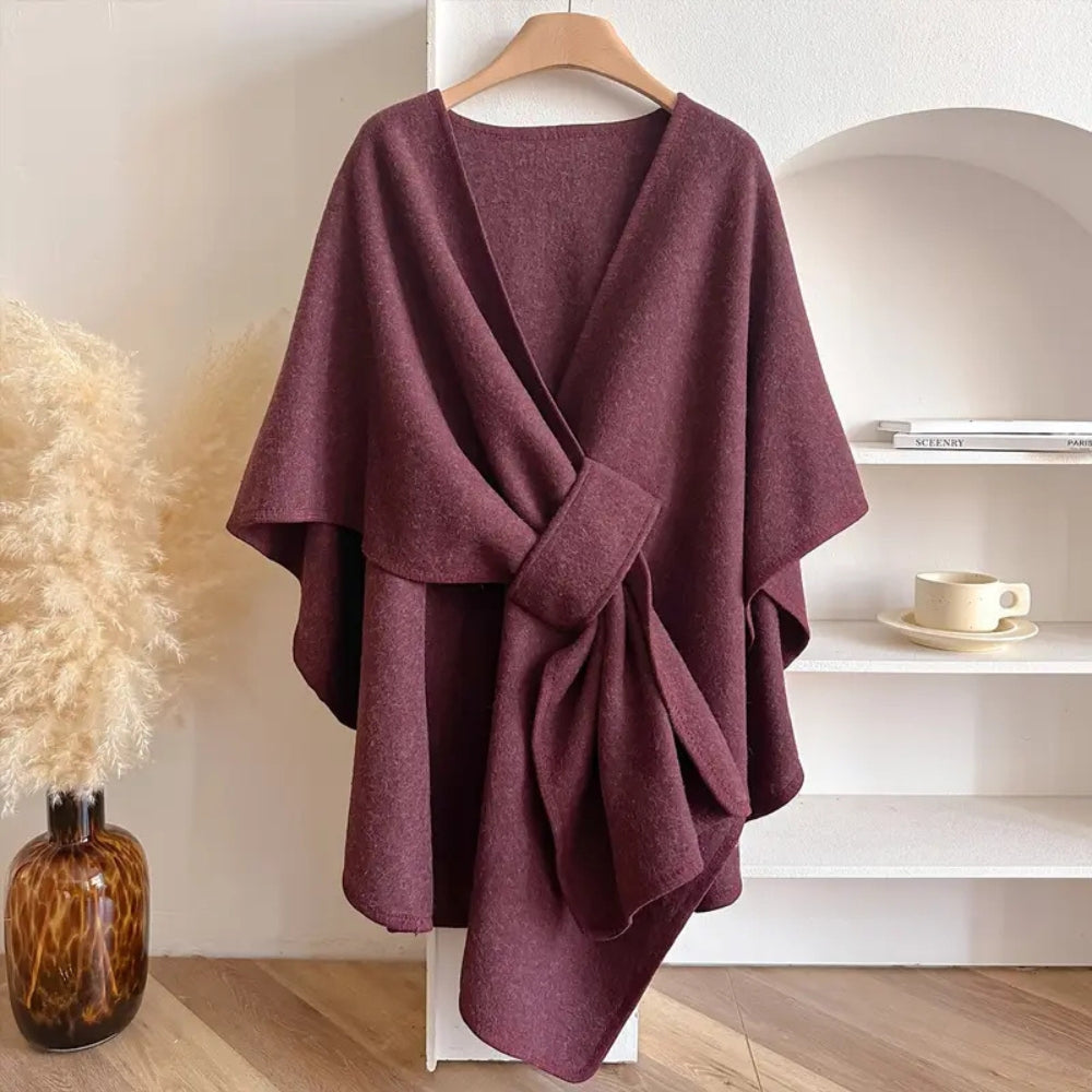 Knitted Poncho Shawl Coat