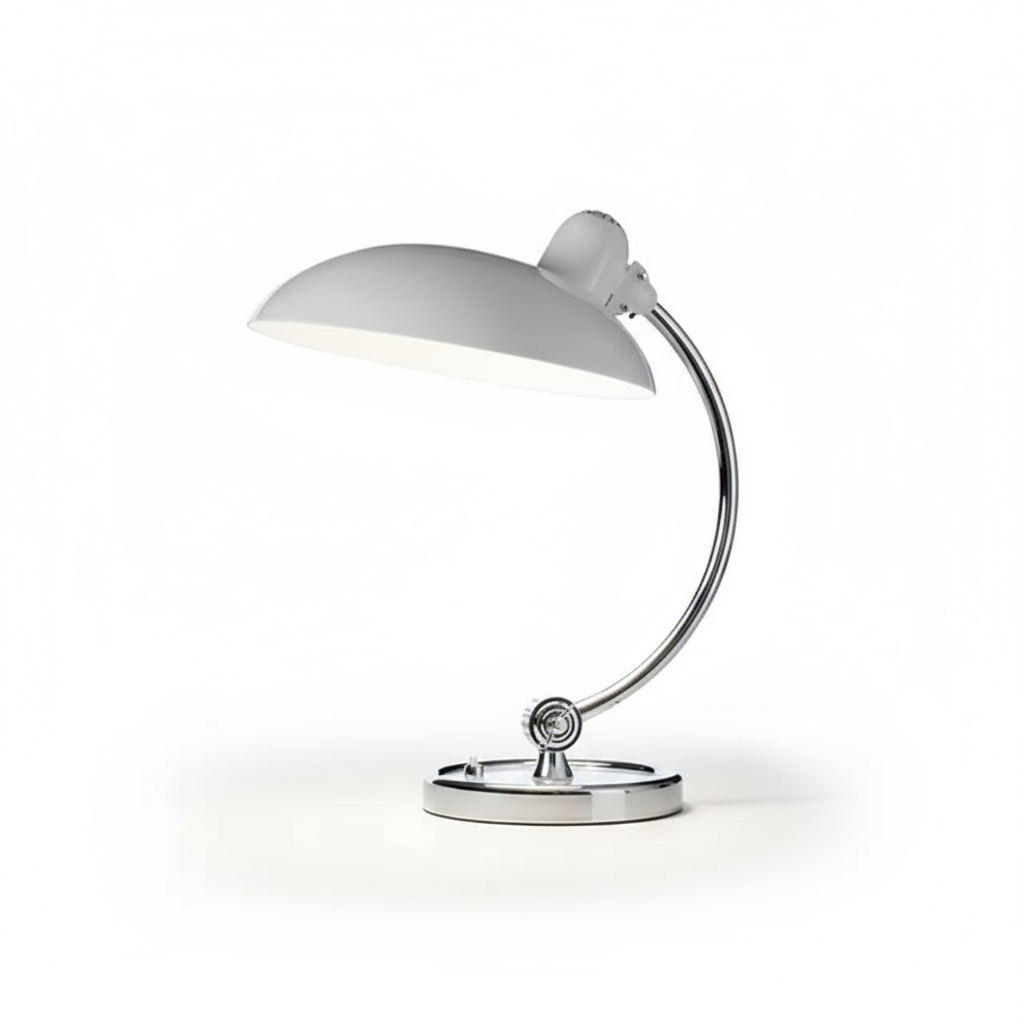 Scandinavian Minimalist Desk Lamp with Adjustable Curved Arm