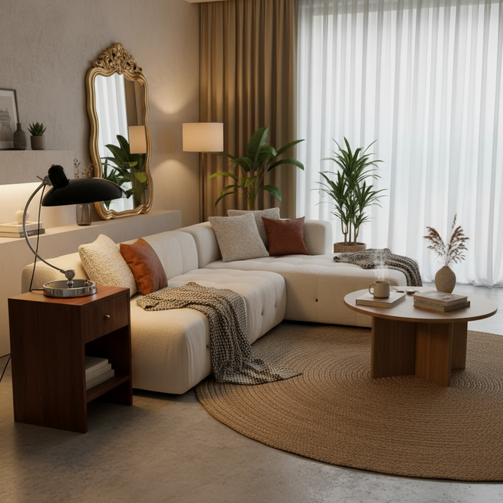 Scandinavian Minimalist Desk Lamp with Adjustable Curved Arm