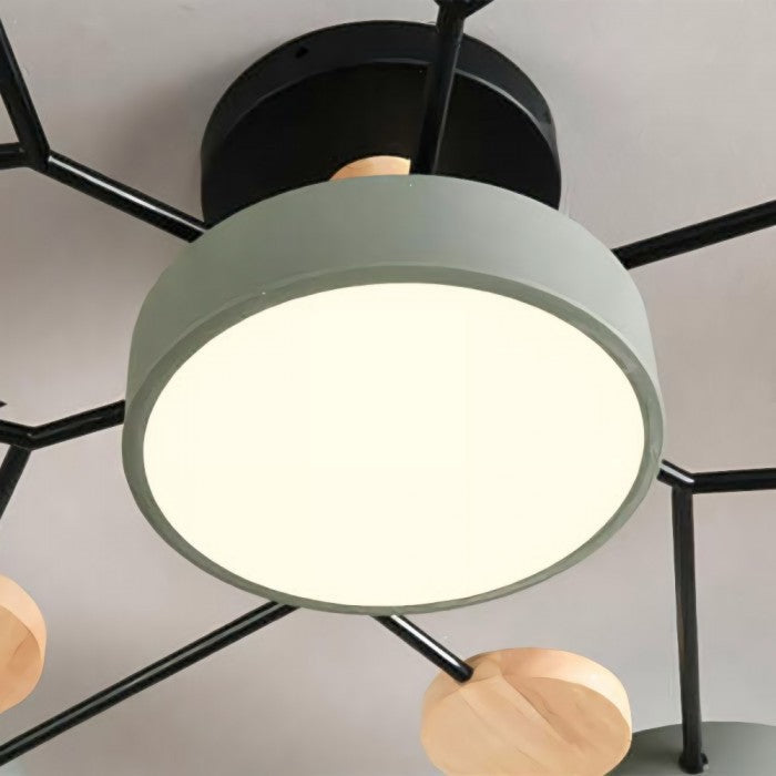 Mid-Century Modern Round Disc LED Ceiling Light