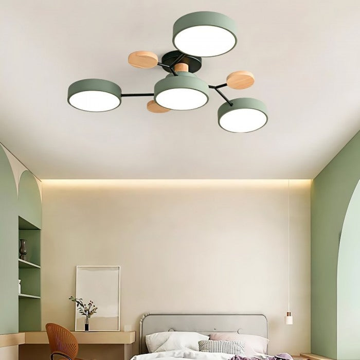 Mid-Century Modern Round Disc LED Ceiling Light
