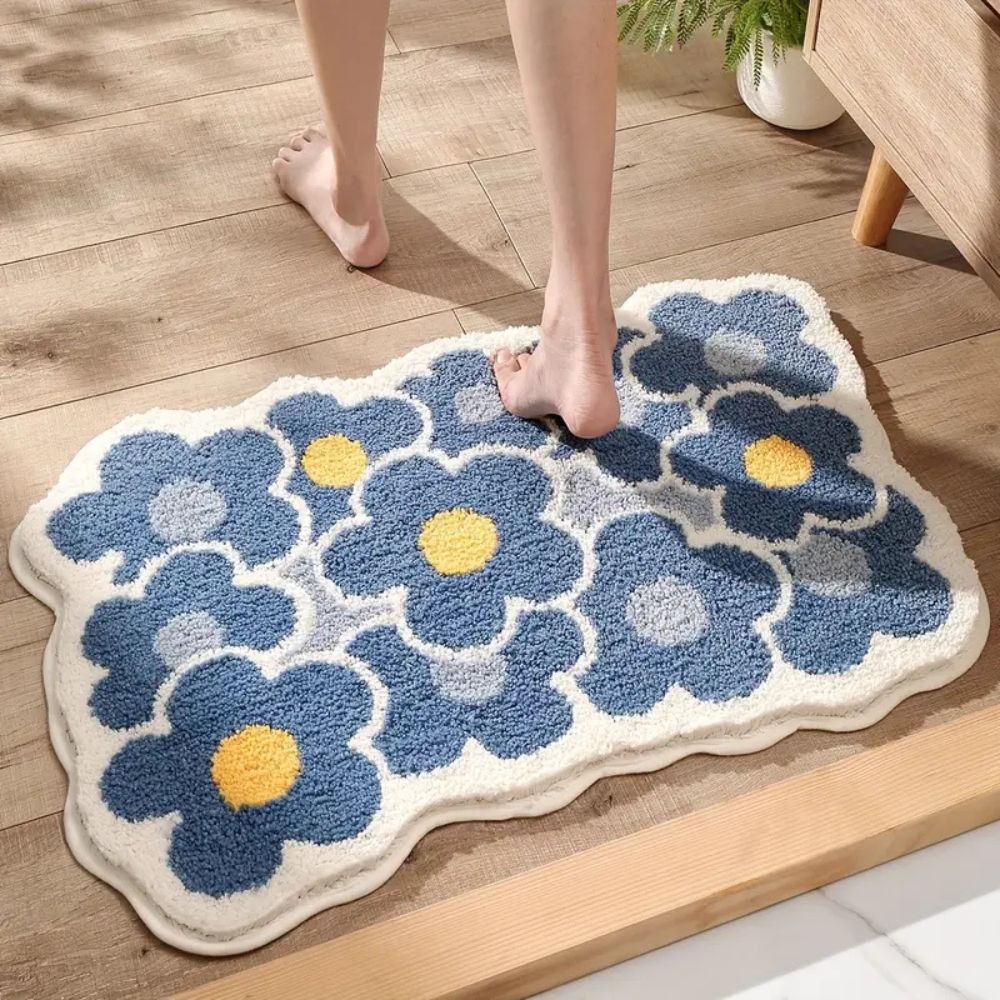 Non-Slip Floral Bath Mat
