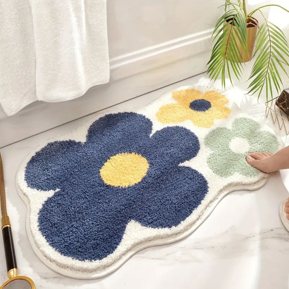 Non-Slip Floral Bath Mat