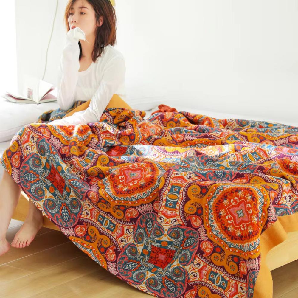 Decorative Boho Reversible Throw Blanket