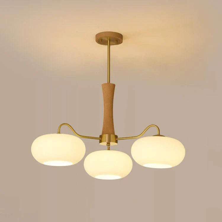 Contemporary Vintage Persimmon Shaped Ceiling Light