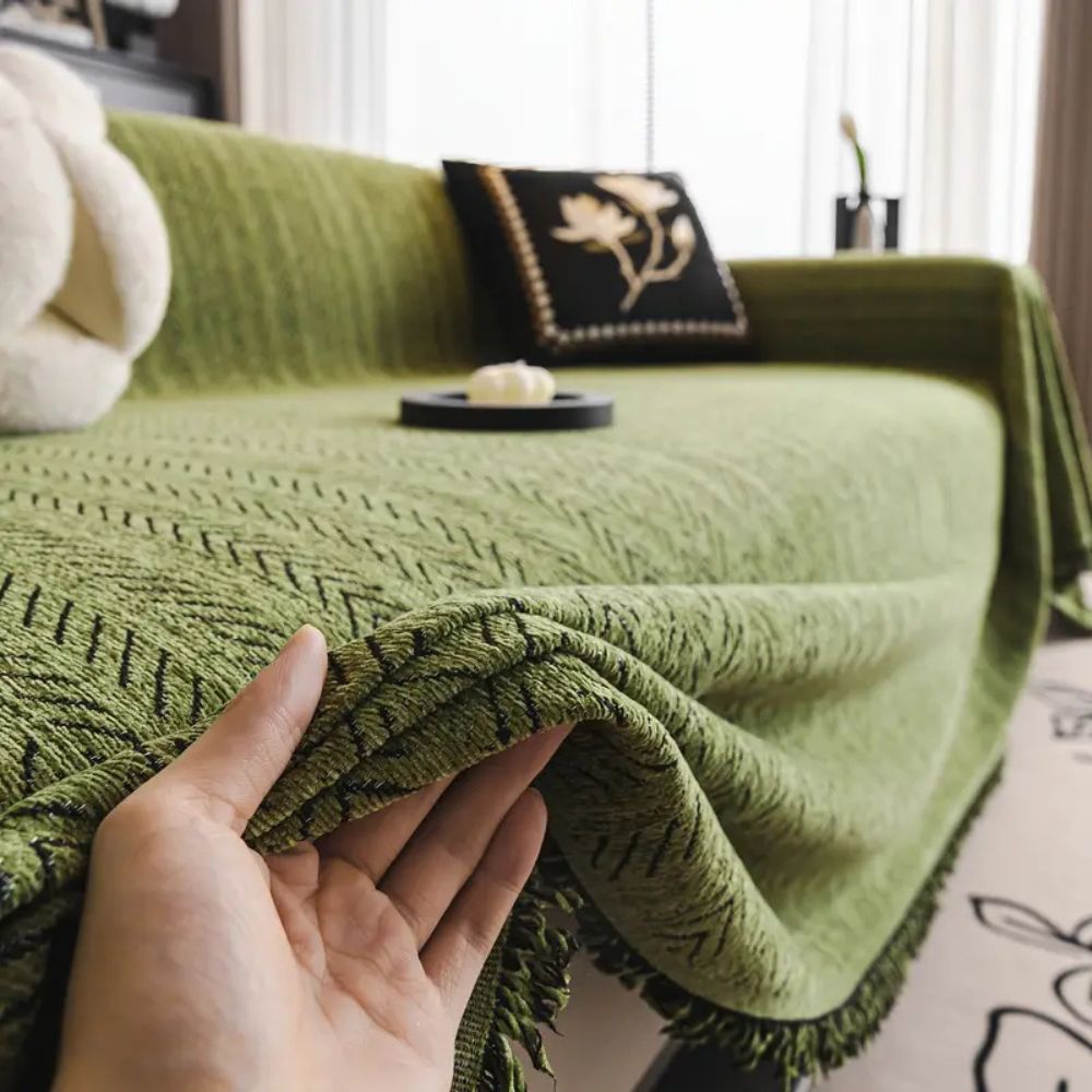 Textured Modern Throw Sofa Cover