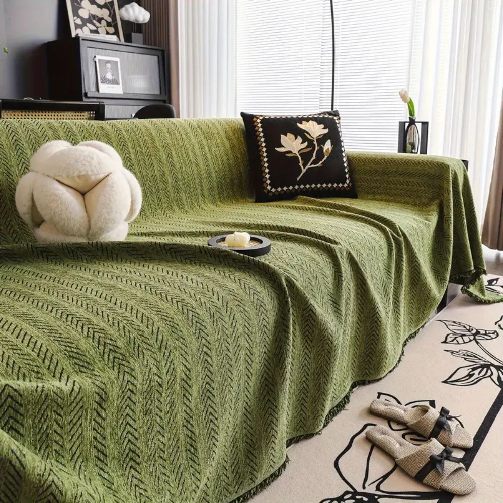 Textured Modern Throw Sofa Cover