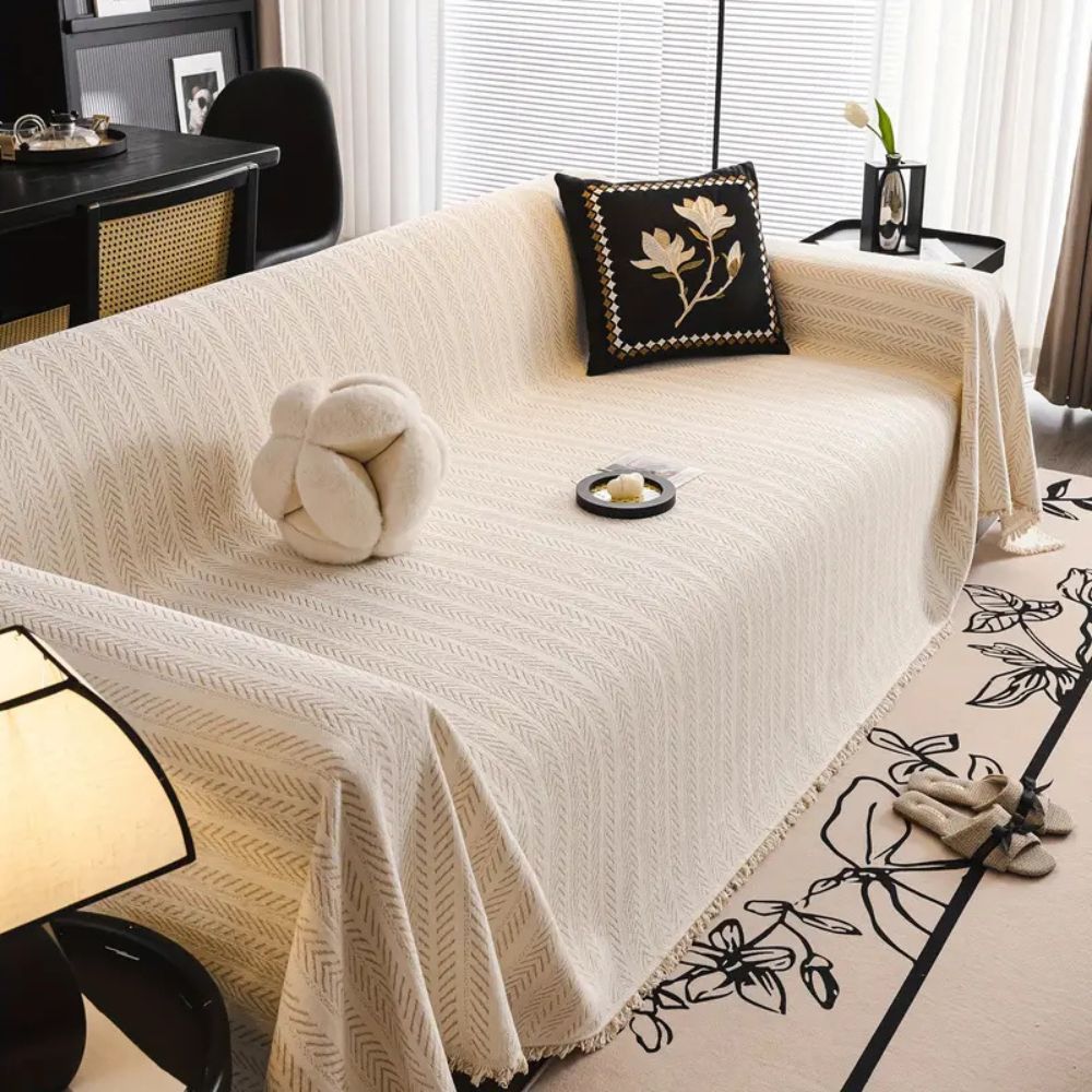 Textured Modern Throw Sofa Cover