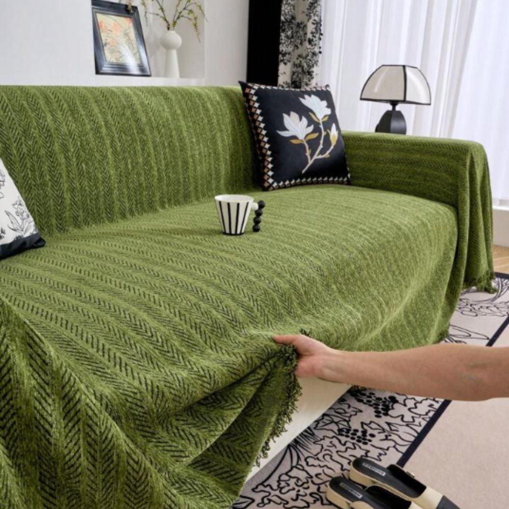 Textured Modern Throw Sofa Cover