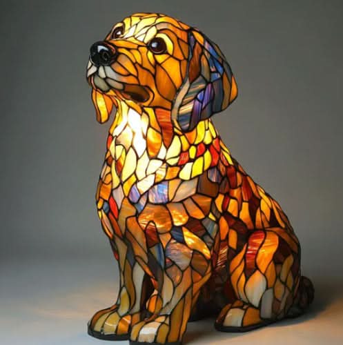 Minimalist Artistic LED Dog Breed Table Lamp