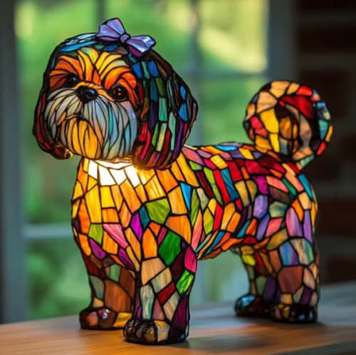 Minimalist Artistic LED Dog Breed Table Lamp