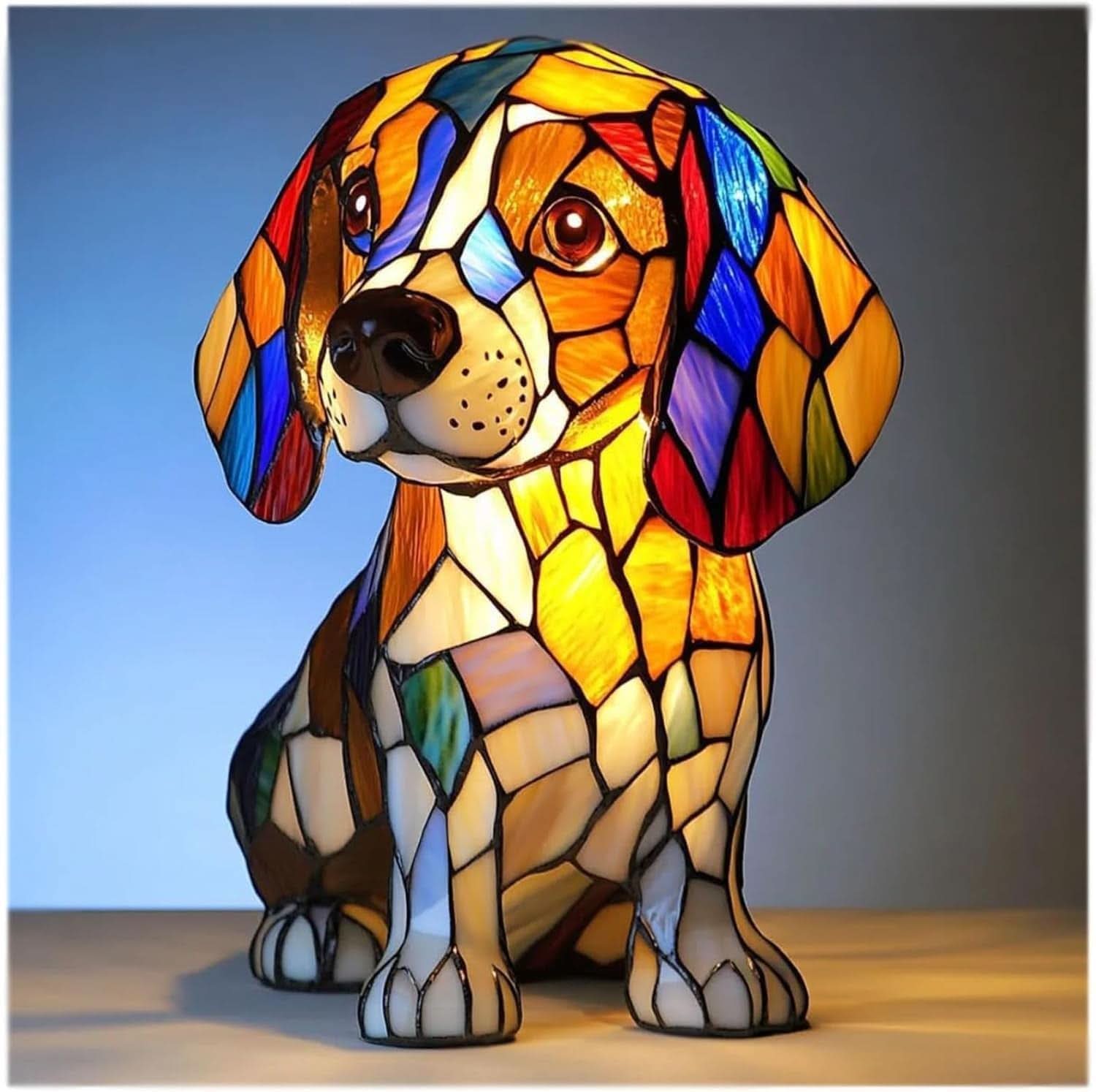 Minimalist Artistic LED Dog Breed Table Lamp