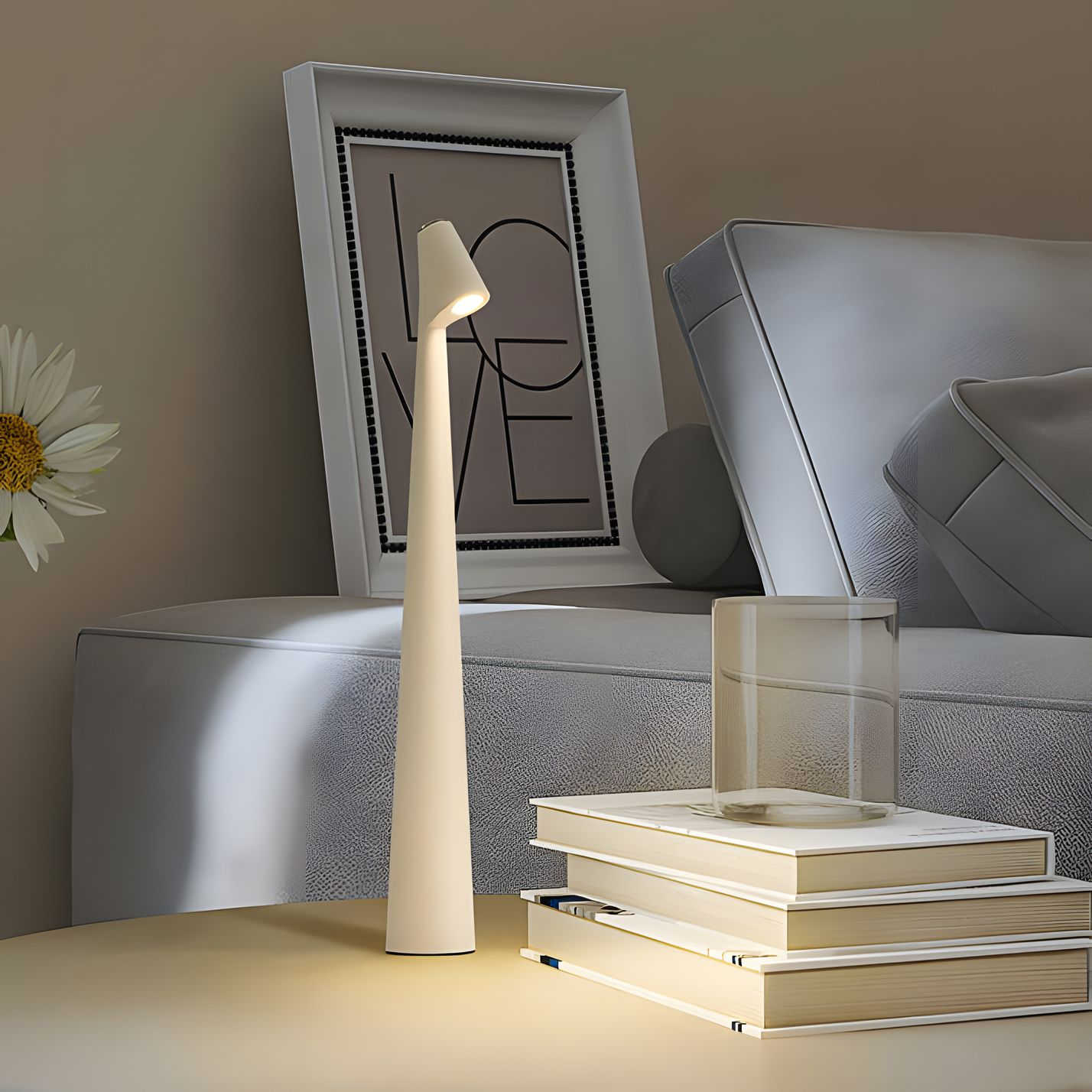 Minimalist LED Rechargeable Table Lamp