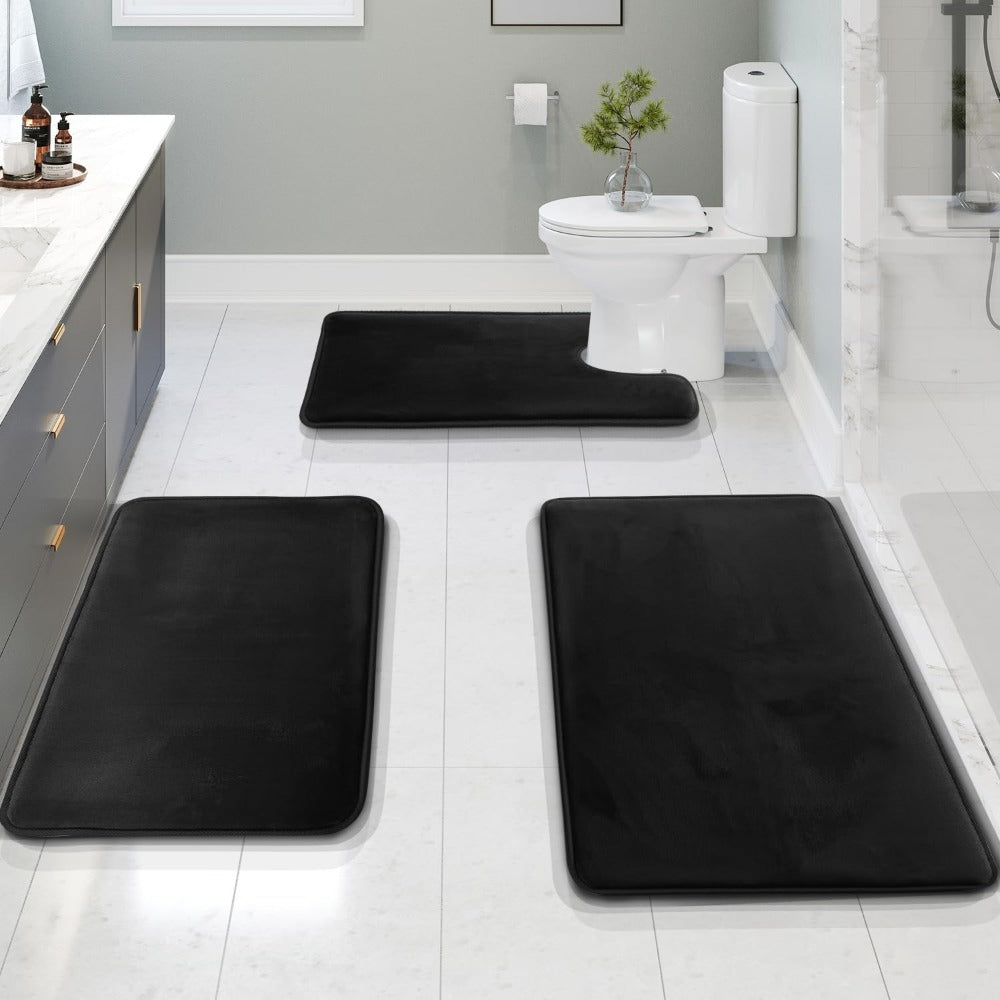Non-Slip 3-Piece Bath Mat Set
