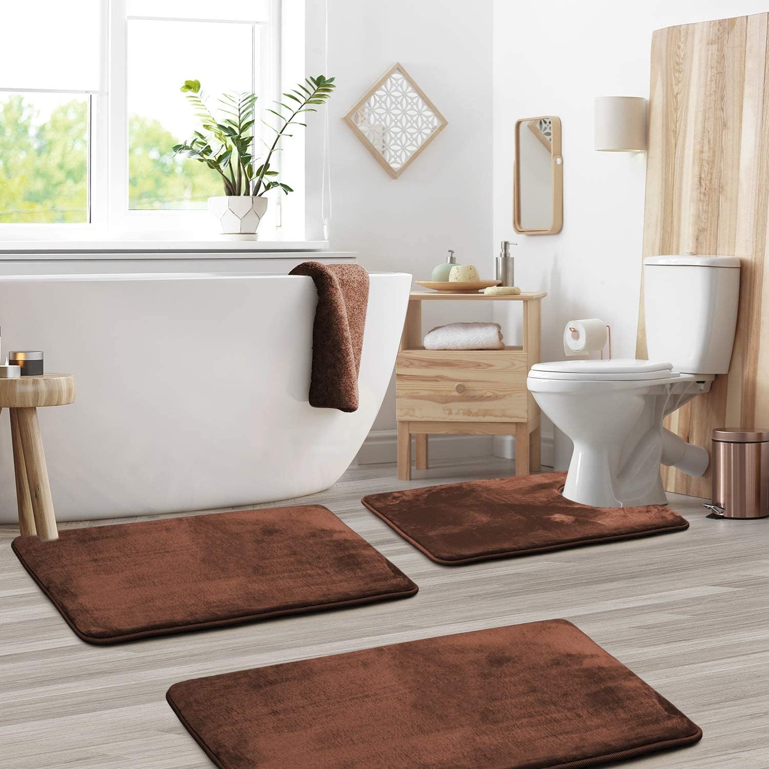 Non-Slip 3-Piece Bath Mat Set