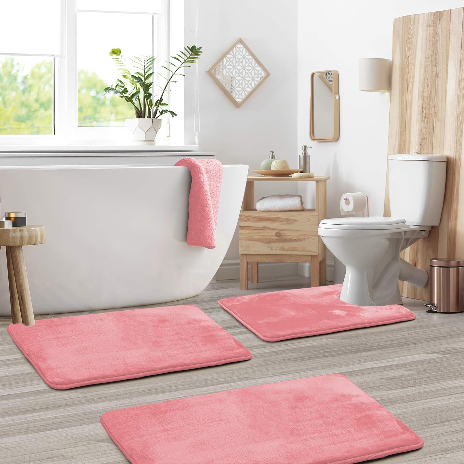 Non-Slip 3-Piece Bath Mat Set