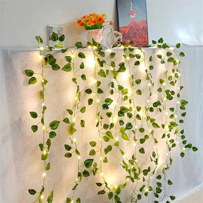 Minimalist Flower and Leaf String Lights