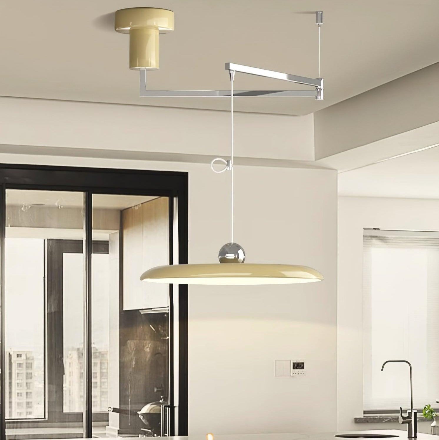 Urban Loft Transitional Height-Adjustable LED Pendant Light