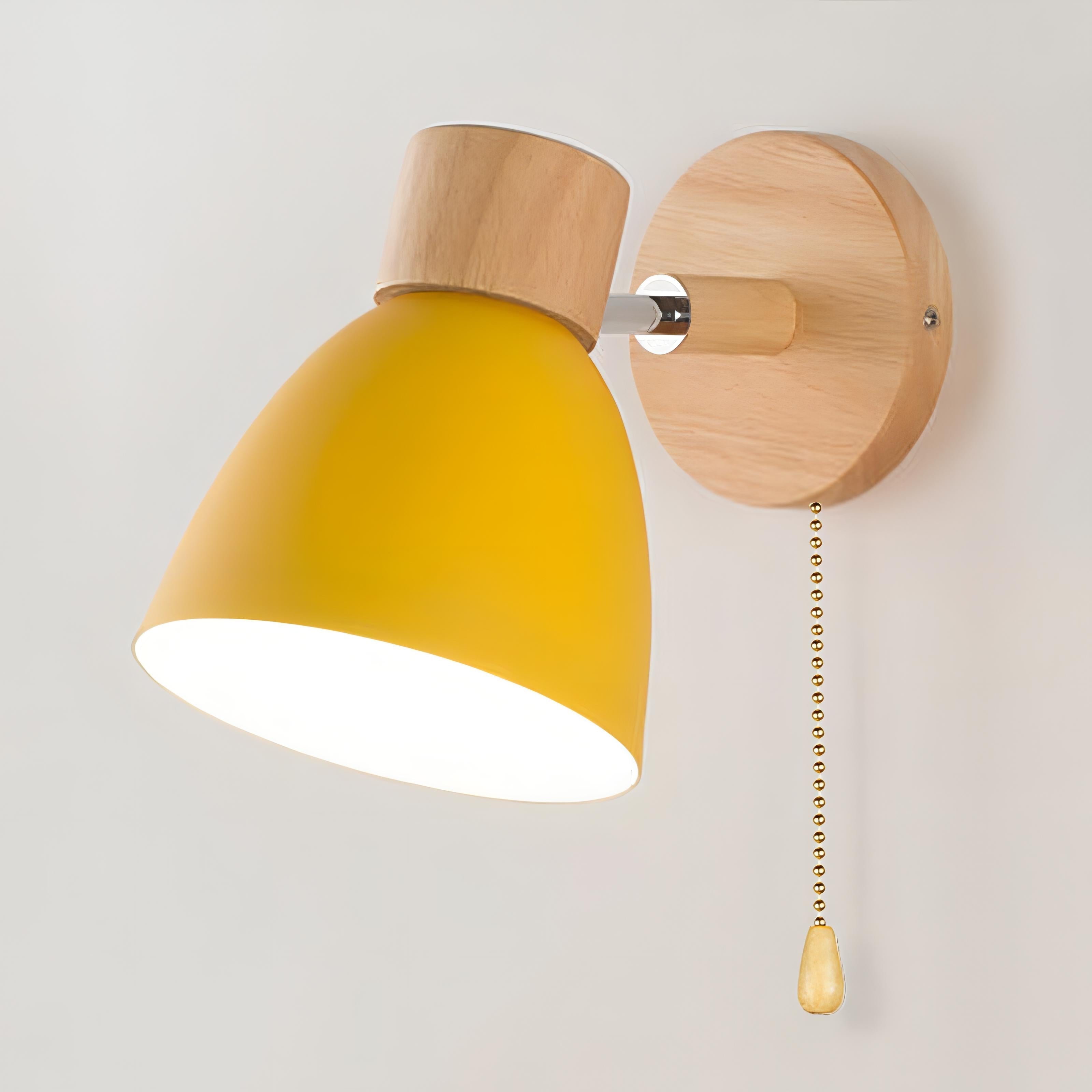 Scandinavian Style Wall Light with Pull Chain Switch