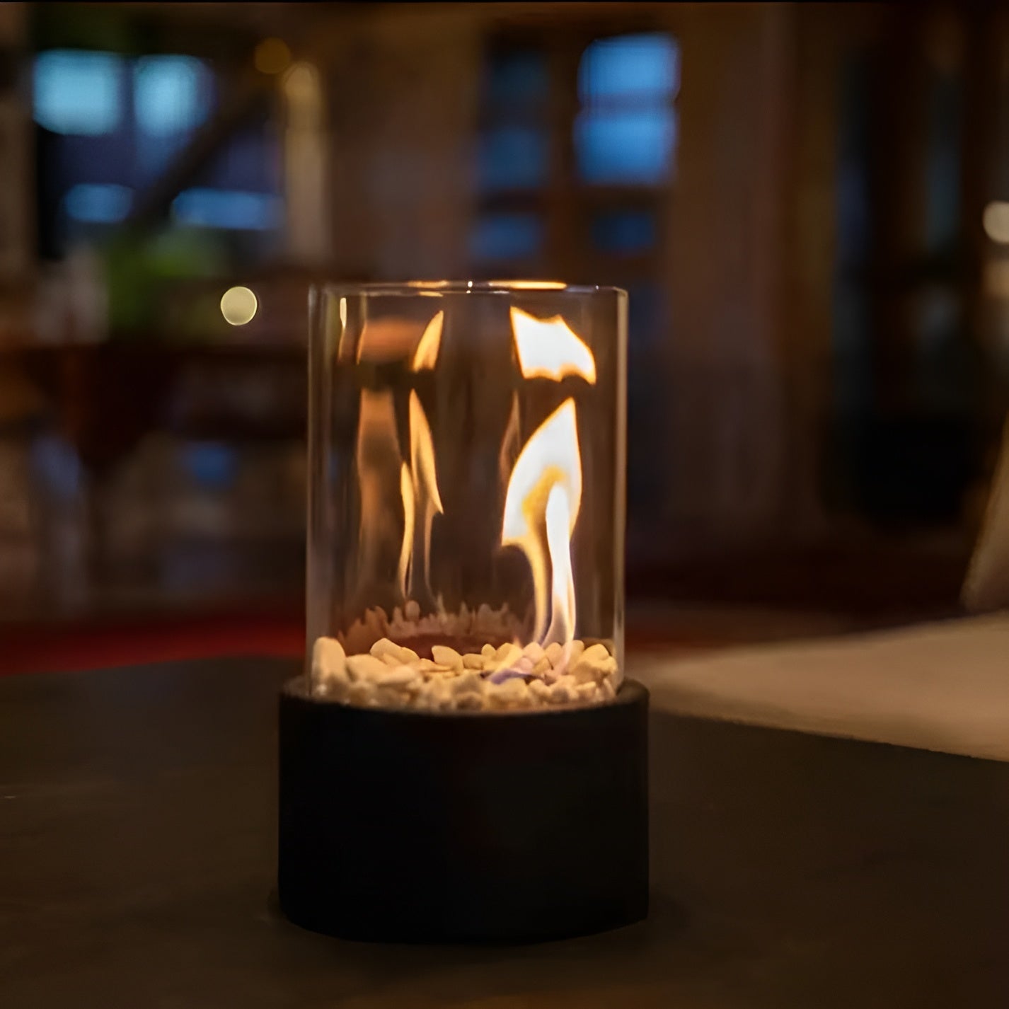 Round Smokeless Tabletop Fireplace