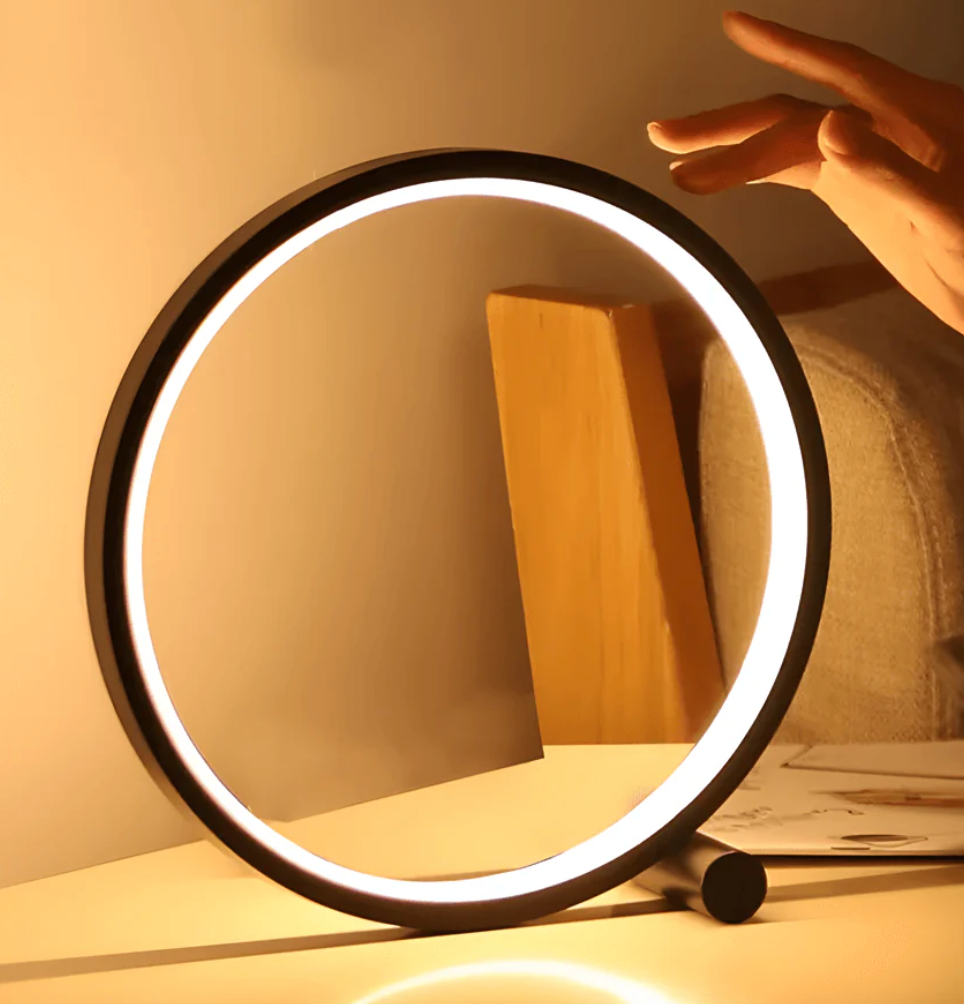 Minimalist LED Round Table Lamp with Touch Control