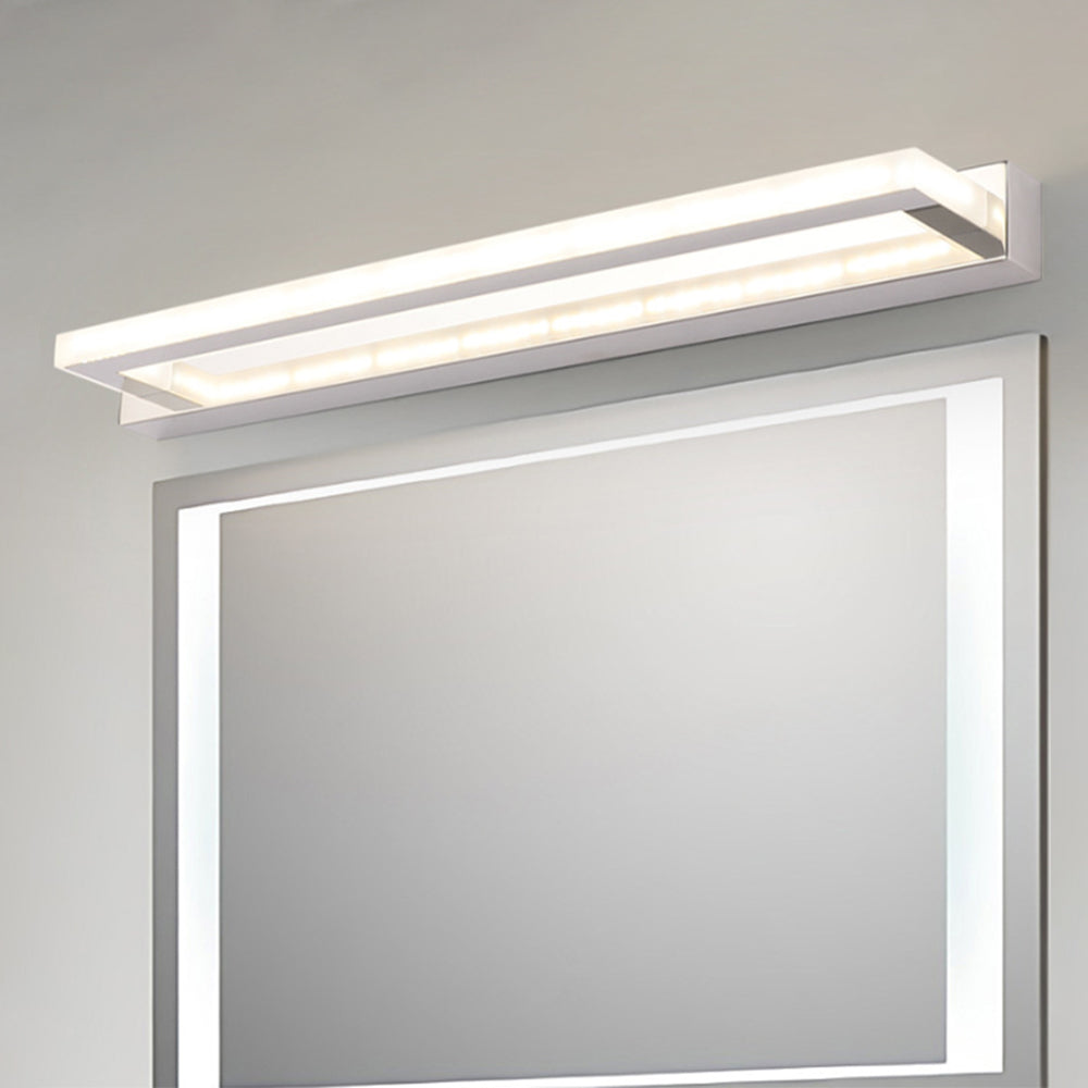 Minimalist Rectangular Mirrored Front LED Wall Light