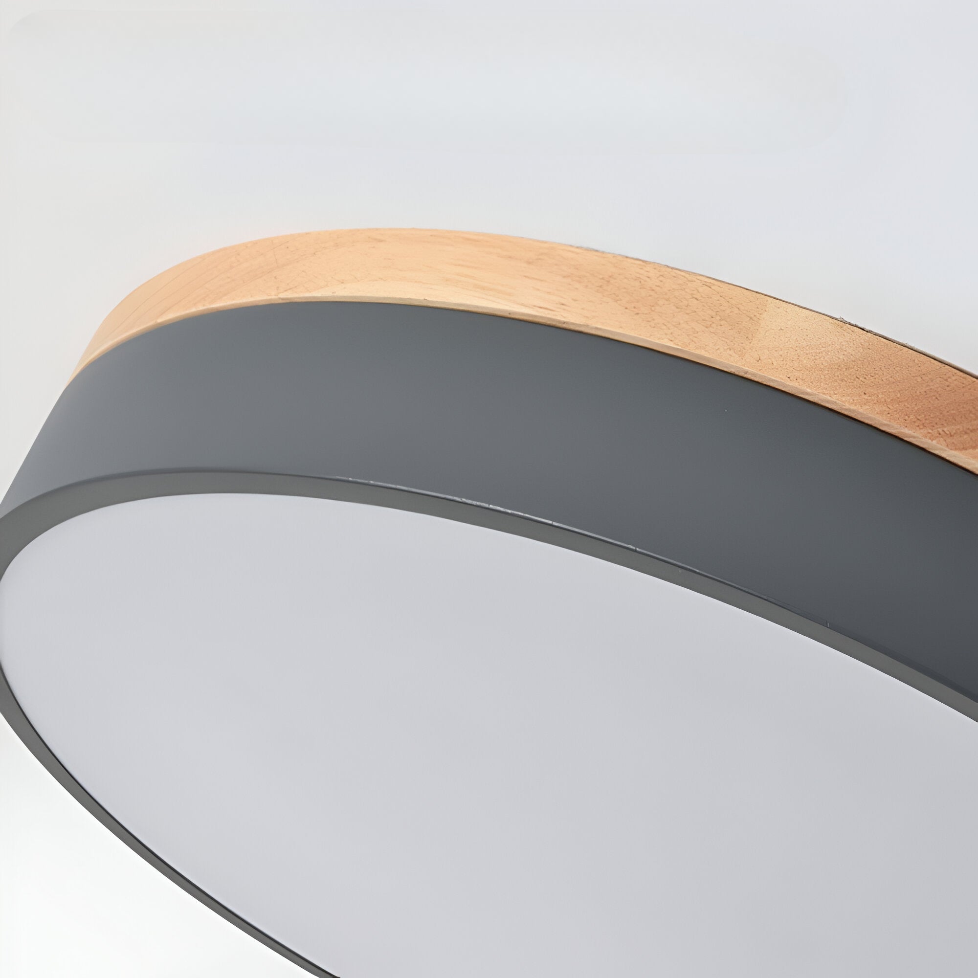 Contemporary Wooden Frame Flat LED Ceiling Light