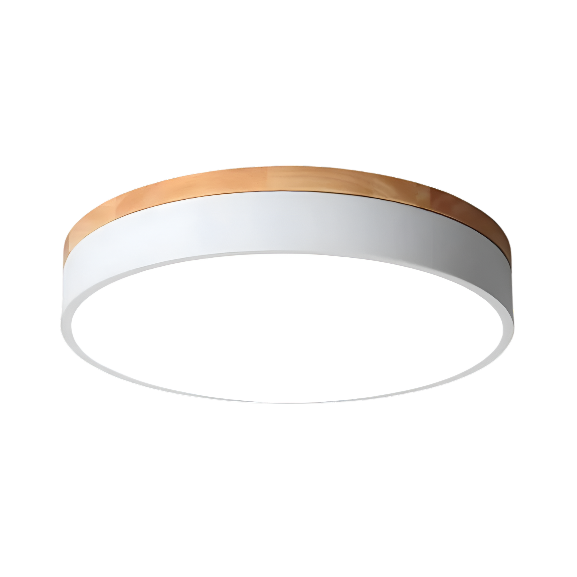 Contemporary Wooden Frame Flat LED Ceiling Light