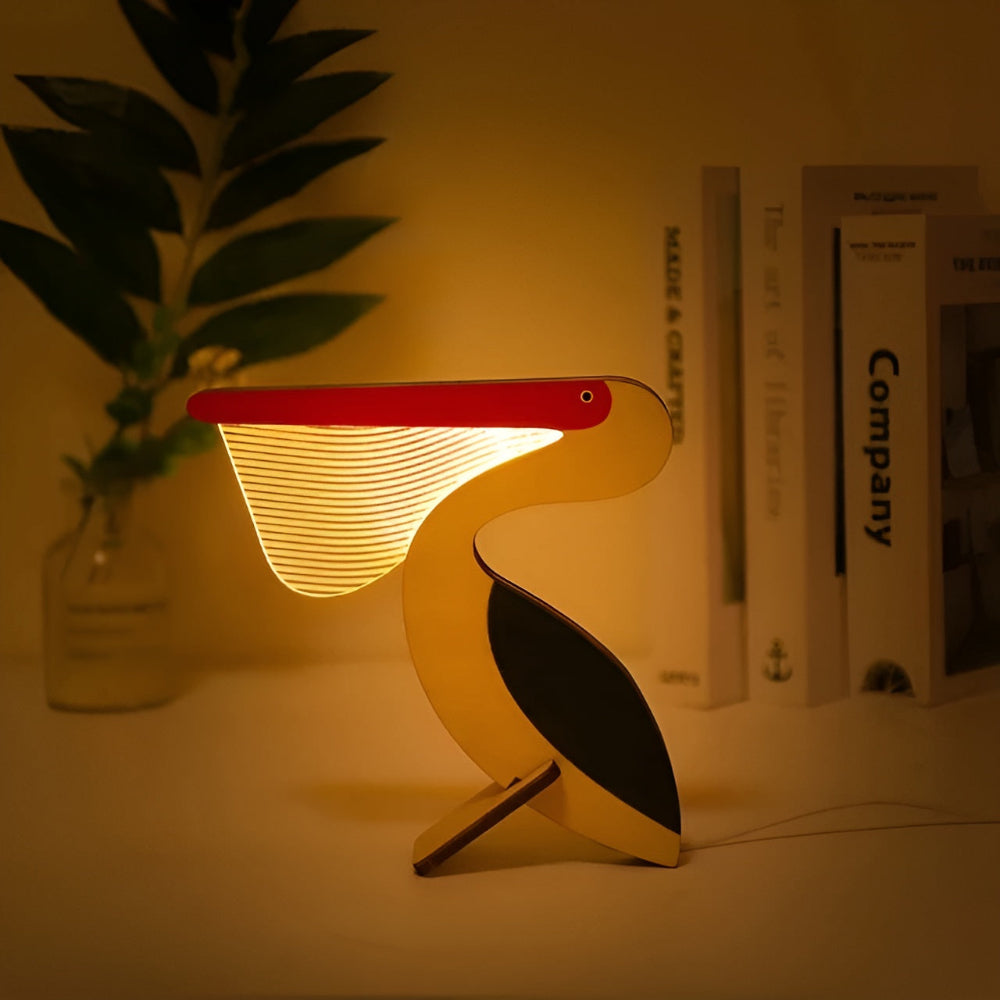 Minimalist Table Lamp with LED Night Light