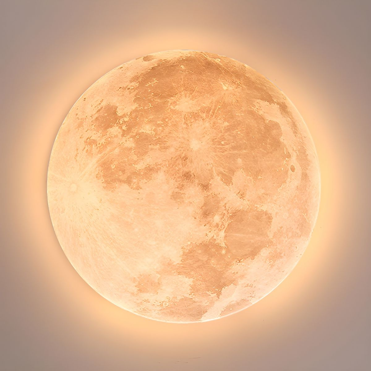 Minimalist Flush Mount Round Moon Ceiling Light