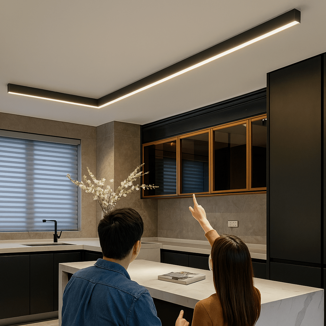 Minimalist Contemporary Linear LED Ceiling Light