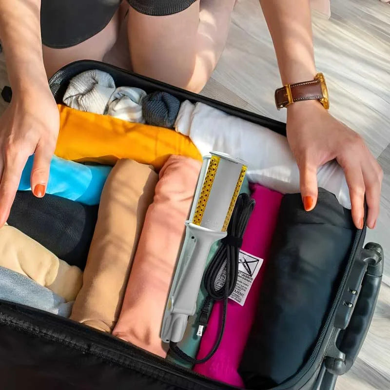 Professional Rotating 2 in 1 Iron Hair Brush