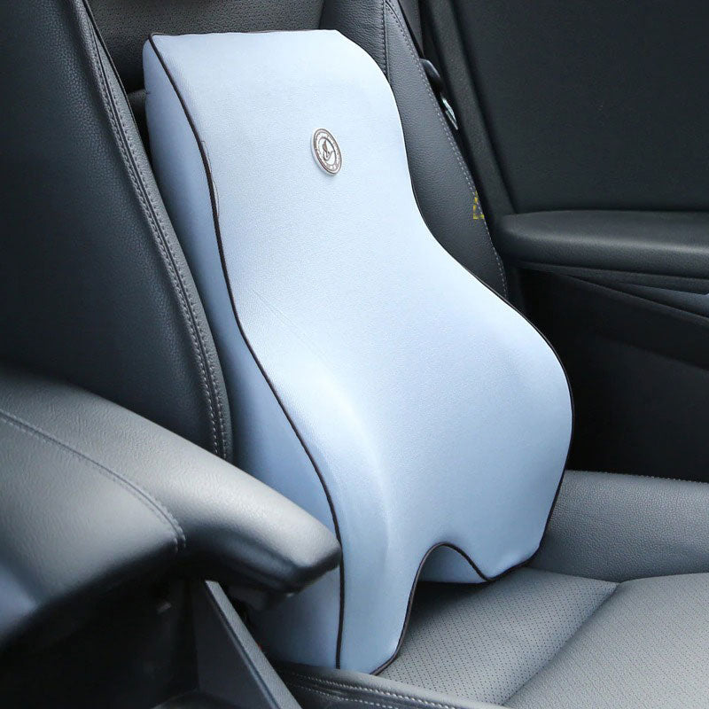 Contoured Back Cushion for Car Seats, Office Chairs & Long Drives