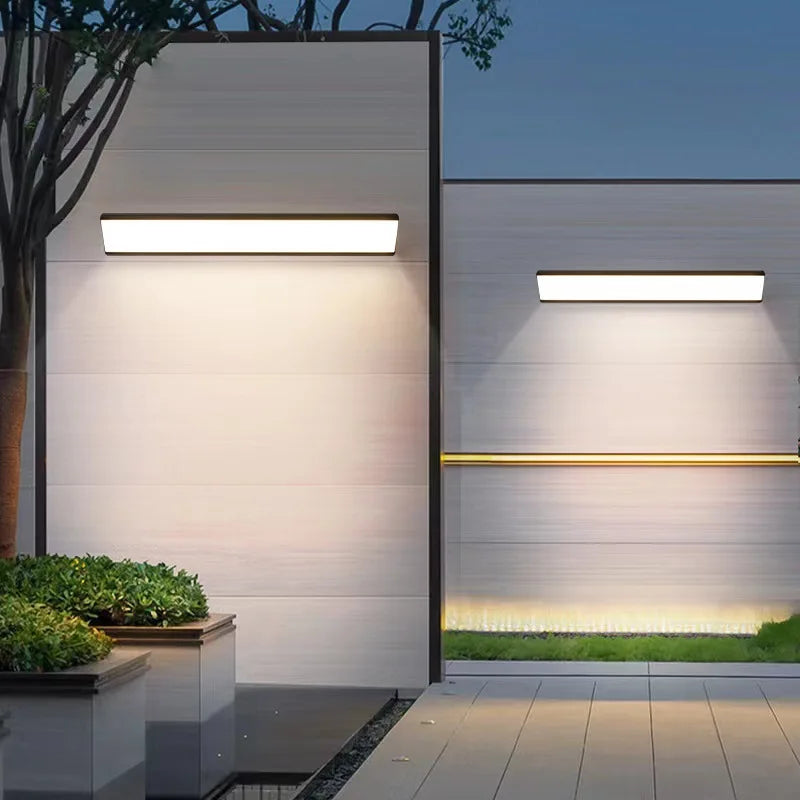 Contemporary Minimalist LED Linear Outdoor Wall Light