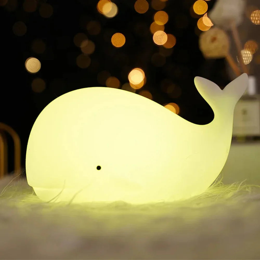Minimalist Rechargeable Whale Night Table Lamp