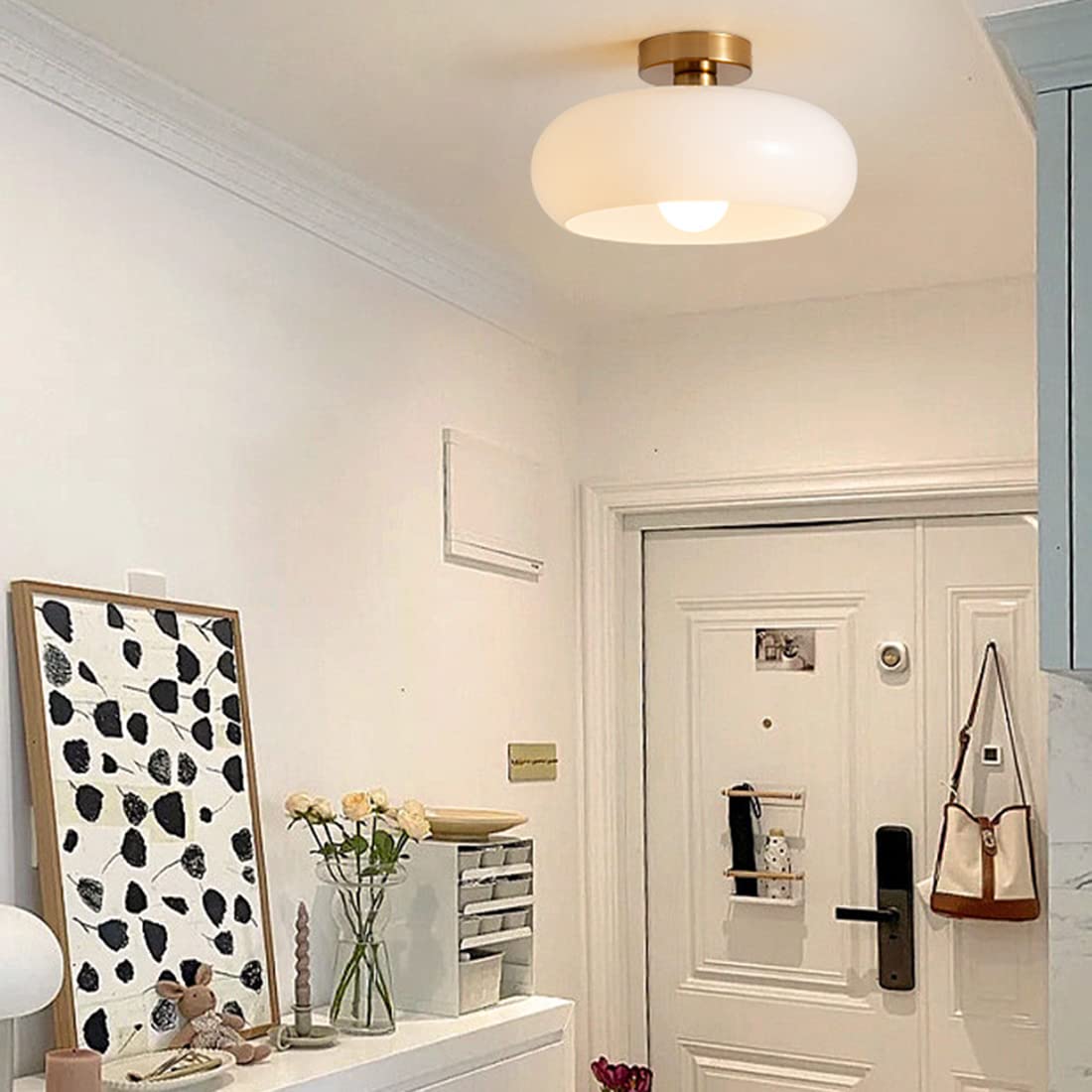 Mid-Century Round Ceiling Light Fixture