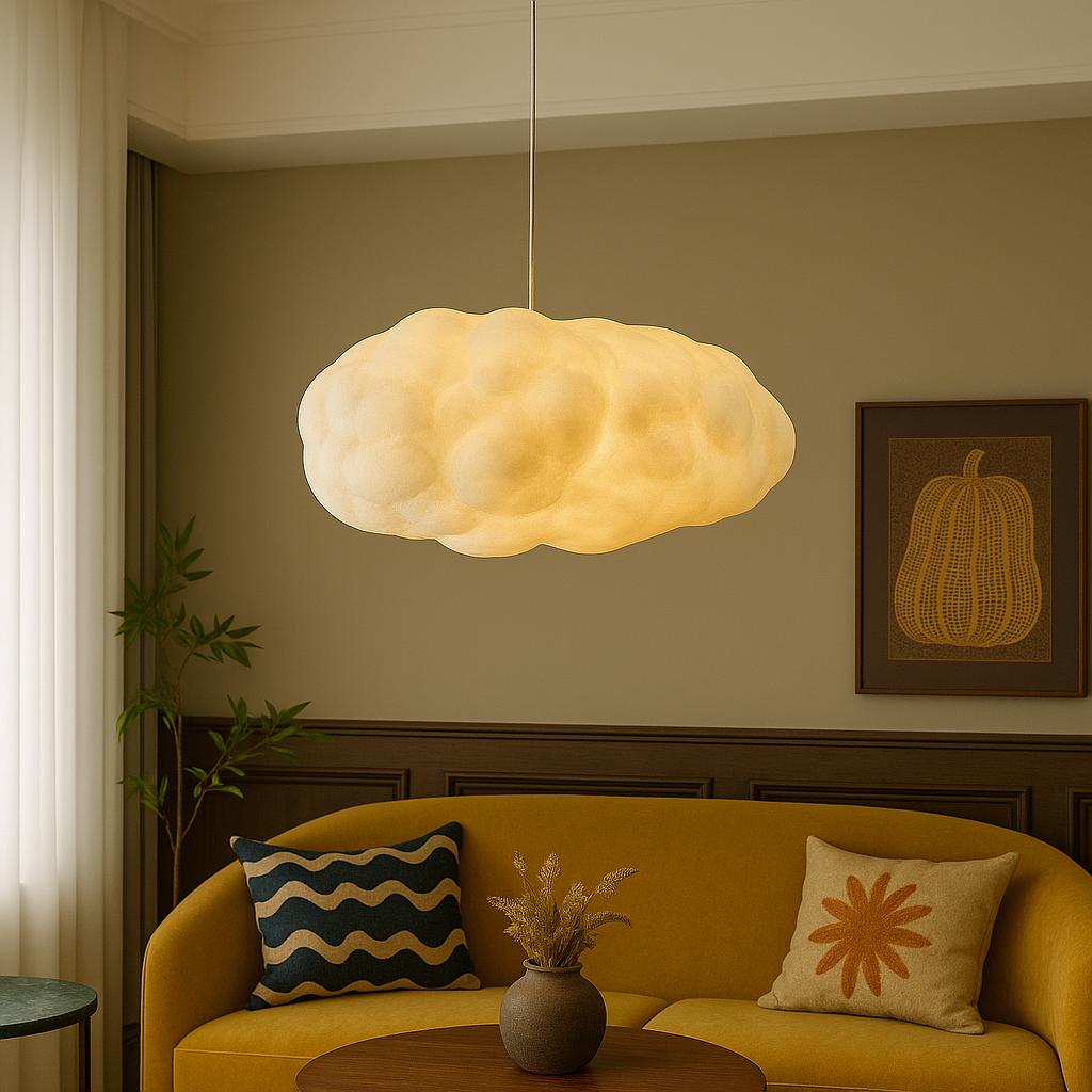 Contemporary Minimalist LED Pendant Light in a Cloud Design