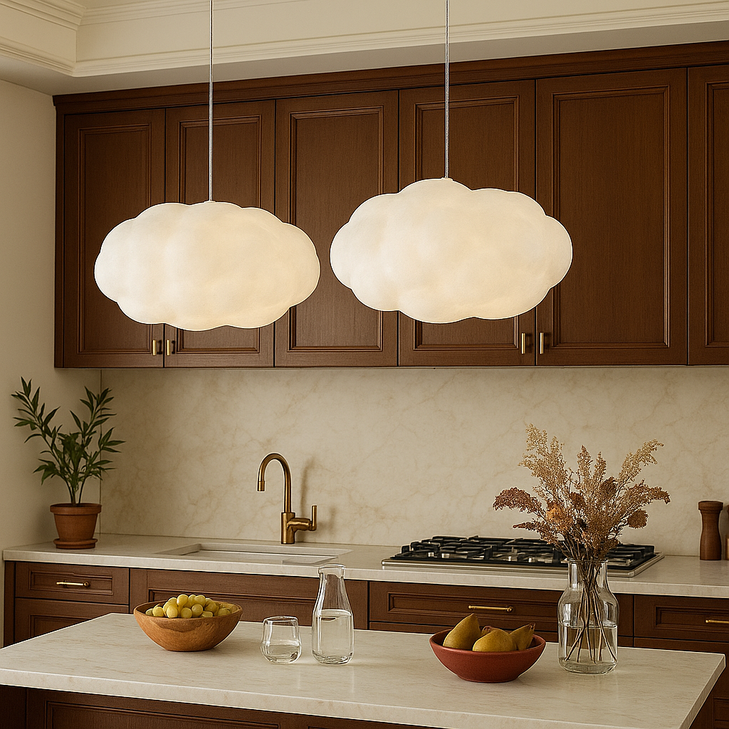 Contemporary Minimalist LED Pendant Light in a Cloud Design