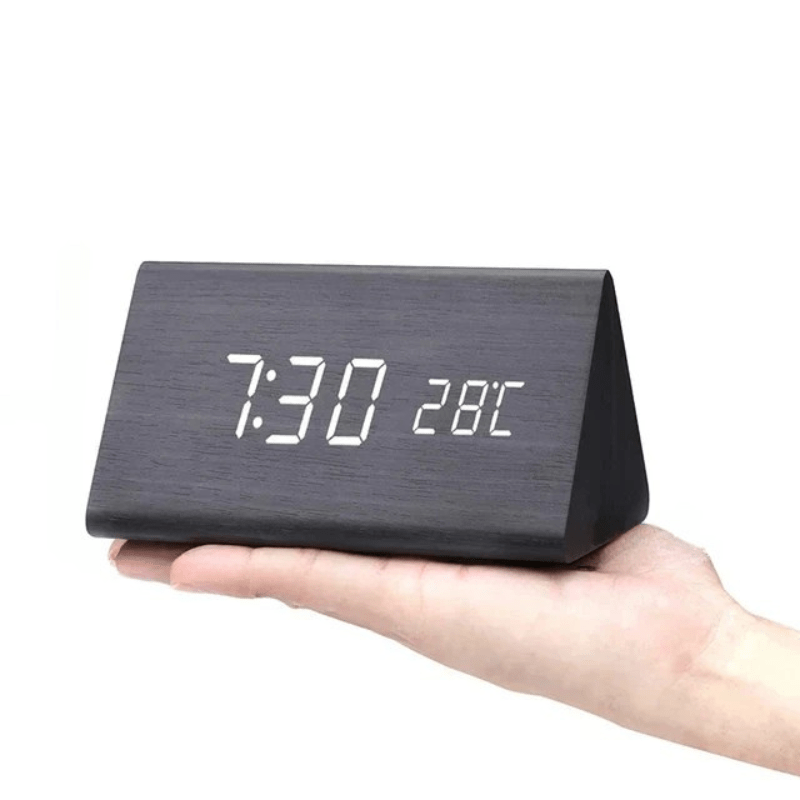 Triangular Table Clock With LED Display