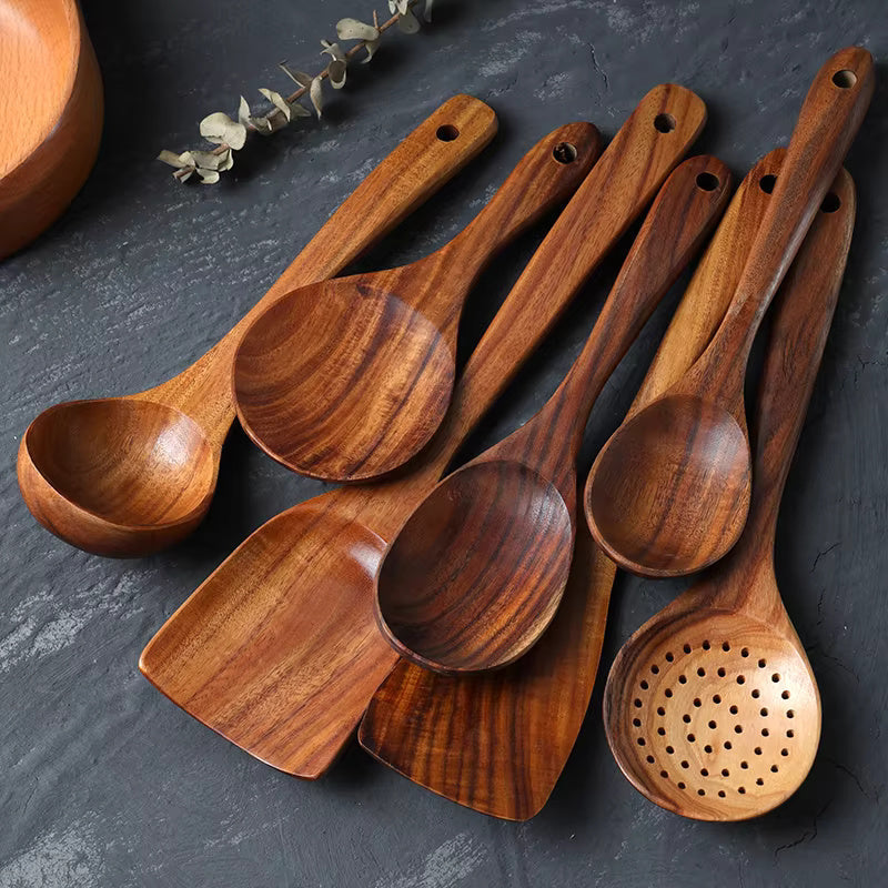 Wooden 7 Pieces Cooking Utensils