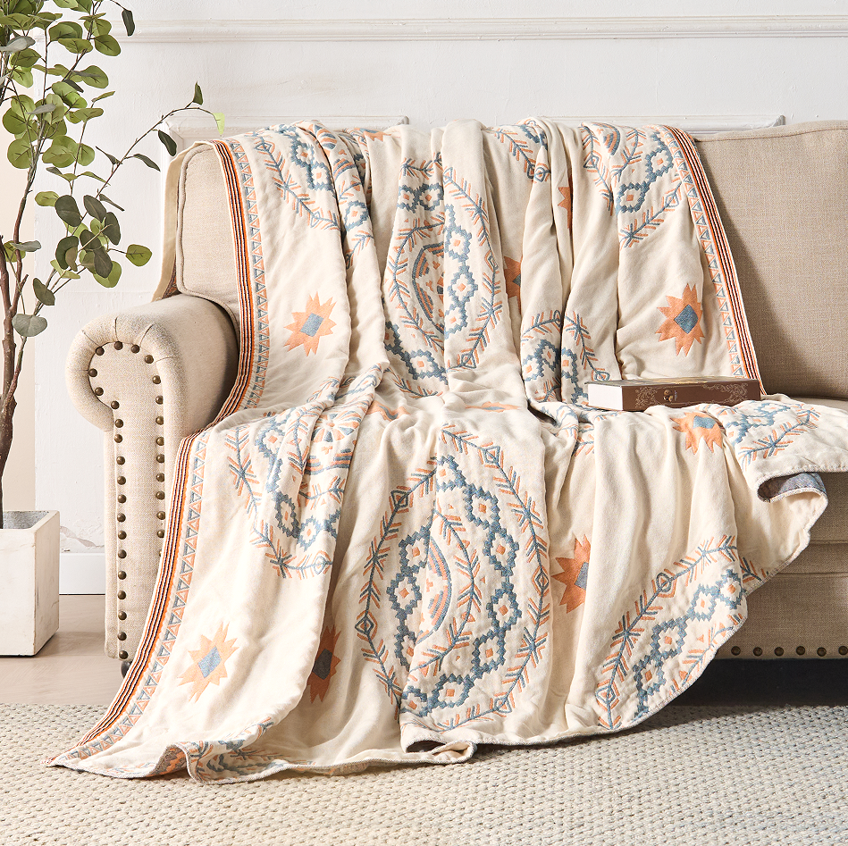 Mandala Print Throw Blanket