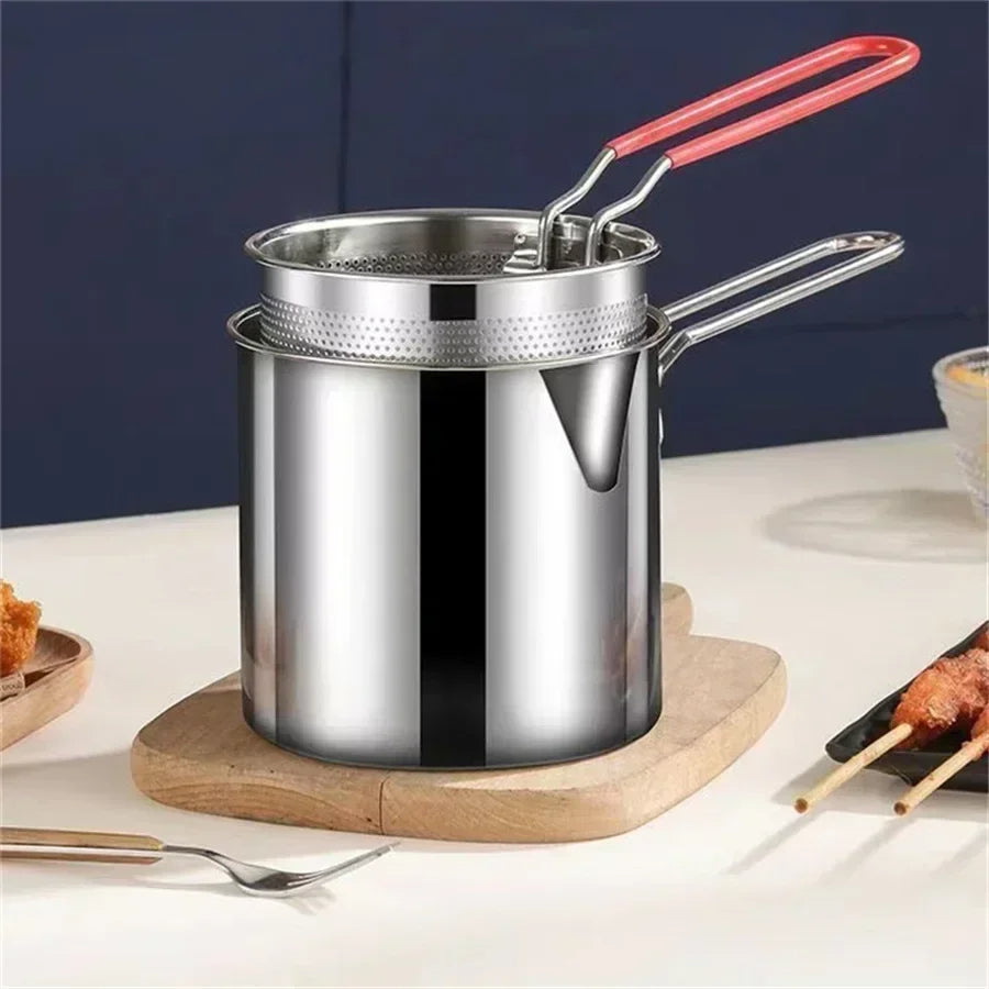 Deep Fryer Pot With Strainer